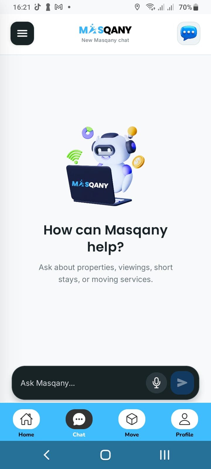 Masqany mobile app screenshot 3